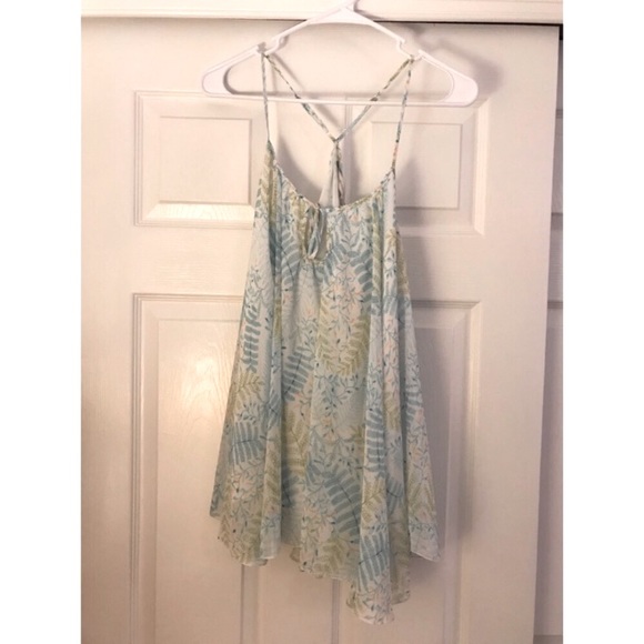 LAUREN CONRAD Swept Ashore Hanky Hem Cami Blouse L - Picture 1 of 3